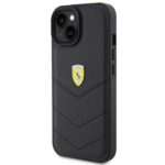 Ferrari FEHCP15SRDUK iPhone 15 / 14 / 13 6.1" black hardcase Quilted Metal Logo - imagine 2