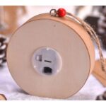 Lampka Świąteczna Drewniana Skrzat       i domek - Okrągła - imagine 2