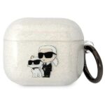 Karl Lagerfeld KLA3HNKCTGT Airpods 3 cover transparent Glitter Karl&Choupette