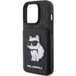 Karl Lagerfeld KLHCP15XSAKCNSCK iPhone 15 Pro Max 6.7" black hardcase Saffiano Cardslots and S - imagine 6