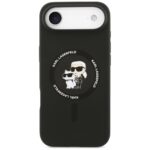 Karl Lagerfeld Silicone Karl&Choupette Ring MagSafe Case for iPhone Air Black - imagine 3