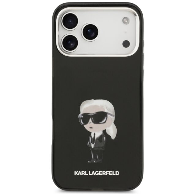 Karl Lagerfeld IML Aquarelle Karl & Logo MagSafe Case for iPhone 17 Pro Max Black - imagine 3