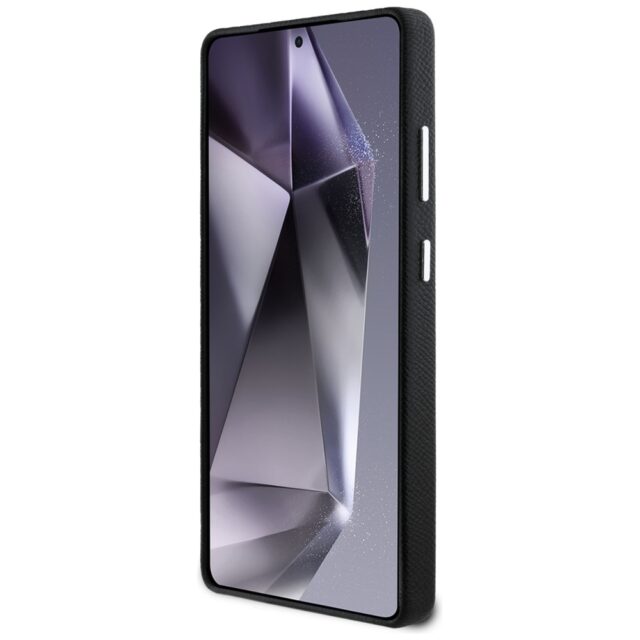 Case Guess Grained Triangle Logo MagSafe for Samsung Galaxy S25 Ultra black - imagine 5