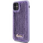 Guess GUHCN61PSFDGSU iPhone 11 / Xr 6.1" purple hardcase Sequin Script Metal - imagine 2