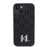 Karl Lagerfeld KLHCP15SPKLPKLK iPhone 15/ 14 / 13 6.1" black hardcase Leather Monogram Hot St - imagine 3