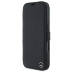 Mercedes MEBKP16L23RBGVK iPhone 16 Pro 6.3" black bookcase Leather Wood Imitation - imagine 2