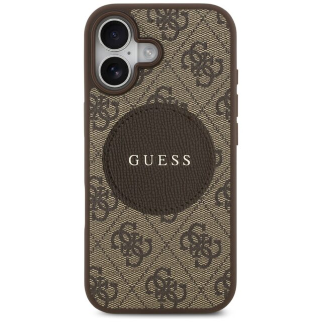 Case Guess 4G Circle Classic Logo        MagSafe for iPhone 17  brown - imagine 3