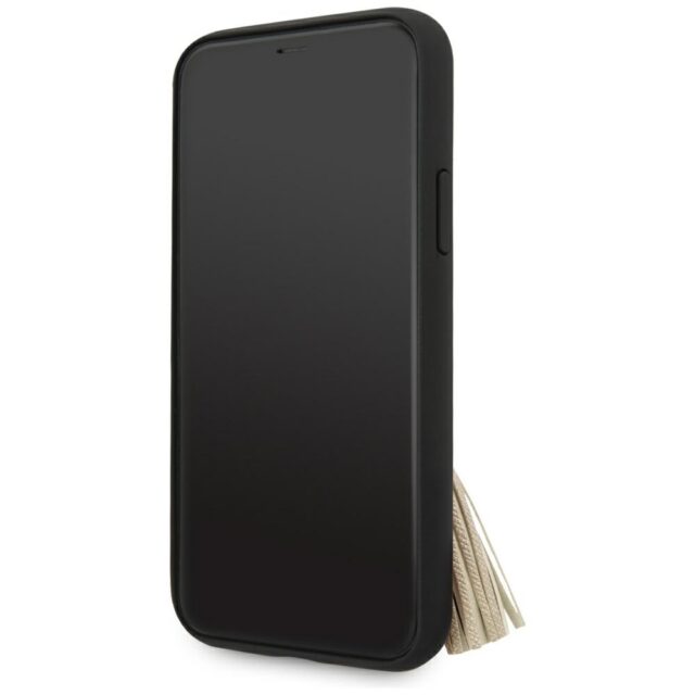 Guess GUHCN58RSSABK iPhone 11 Pro black hard case Saffiano with ring stand - imagine 6