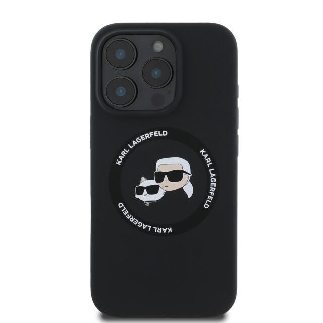 Karl Lagerfeld KLHMP16LSKCHTCK iPhone 16 Pro 6.3" black hardcase Silicone Karl&Choupette Head - imagine 3