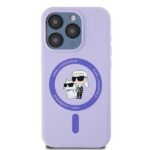 Karl Lagerfeld KLHMP15LSCMKCRHU iPhone 15 Pro 6.1" purple hardcase Silicone Karl&Choupette Heads - imagine 3