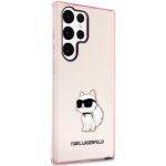 Karl Lagerfeld KLHCS23LHNCHTCP S23 Ultra S918 pink hardcase Ikonik Choupette - imagine 4