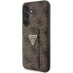 Guess GUHCS24MPGS4TDW S24+ S926 brown hardcase Grip Stand 4G Triangle Strass - imagine 2