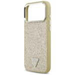 Guess Glitter Triangle Logo MagSafe case for iPhone 17 Pro Max gold - imagine 6
