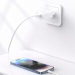 USAMS 18W Mains Charger + Lightning/USB-A Fast Charging Cable White  Series SC SCXLTZ03 - imagine 4