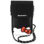 Hello Kitty HKOWBPSCKEK Black Leather Handbag with Hiding Kitty Cord - imagine 2