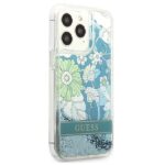 Guess GUHCP13XLFLSN iPhone 13 Pro Max 6,7" green hardcase Flower Liquid Glitter - imagine 4