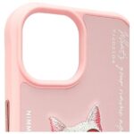 Nimmy case iPhone 15 6.1" pink Glasses Cool Cat - imagine 8