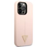 Guess GUHCP14XSLTGP iPhone 14 Pro Max 6,7" pink hardcase Silicone Triangle - imagine 4
