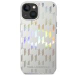 Karl Lagerfeld KLHCP14SLGMMSV3 iPhone 14/ 15 / 13 6,1" hardcase silver Monogram Iridescent - imagine 3