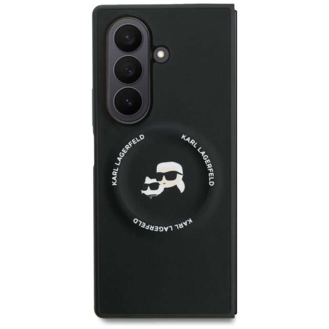 Case Karl Lagerfeld Karl&Choupette Logo  MagSafe for Samsung Galaxy Z Fold7 black - imagine 2