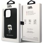 Karl Lagerfeld KLHCP14XSMHKNPK iPhone 14 Pro Max 6.7" black Silicone Ikonik Metal Pin - imagine 8