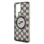 Case Karl Lagerfeld Button Karl & Choupette Heads On KL Pattern MagSafe Samsung Galaxy S25 Ultra bla - imagine 6