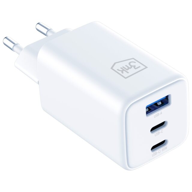 Wall charger 3MK Hyper GaN Charger 65W 1xUSB-A 2xUSB-C PD QC4+ white - imagine 7