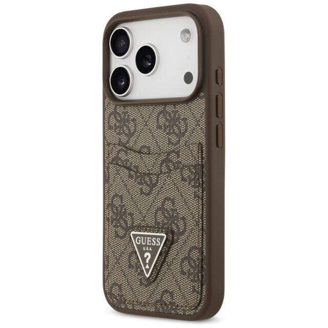 Case Guess 4G Double Card Triangle for iPhone 17 Pro brown - imagine 2