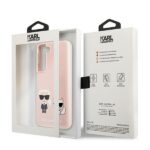 Karl Lagerfeld KLHCS22SSSKCI S22 S901 hardcase light pink Silicone Ikonik Karl & Choupett - imagine 8