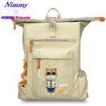 Nimmy Cool&Cute 2.0 Cat laptop backpack khaki - imagine 2