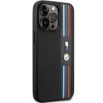 BMW BMHCP14X22PPMK iPhone 14 Pro Max 6.7" black Tricolor M Collection case - imagine 4