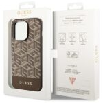 Guess GUHMP14XHGCFSEW iPhone 14 Pro Max 6.7"brown hard case GCube Stripes MagSafe - imagine 8