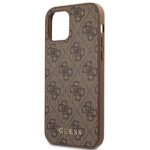 Guess GUHCP12MG4GFBR iPhone 12 / 12 Pro 6,1" brown hard case 4G Metal Gold Logo - imagine 6
