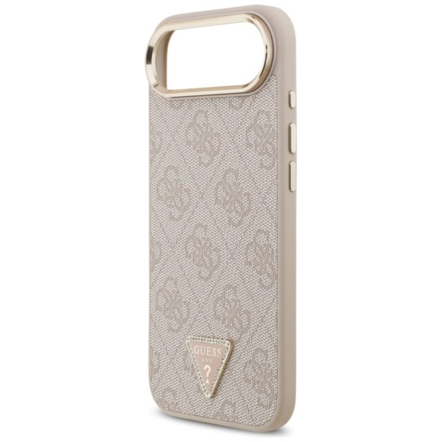 Case Guess 4G Triangle Logo MagSafe for iPhone Air pink gold - imagine 6
