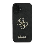 Guess GUHCP16MHG4SGK iPhone 16 Plus 6.7" black hardcase Fixed Glitter Big 4G - imagine 3