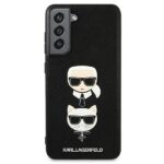 Karl Lagerfeld KLHCS21FESAKICKCBK G990S21 FE black hardcase Saffiano Ikonik Karl&Choupette He - imagine 3