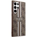 Guess GUHCS23LP4RPSW S23 Ultra S918 brown hardcase 4G Printed Stripe - imagine 4