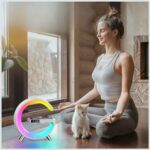 Multifunctional Lamp MajesticLine with alarm clock and bluetooth speaker whiteZapytaj Chat - imagine 8