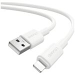 USAMS U90 cable 2.4A USB-A to Lightning white - imagine 2