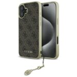Guess GUHCP16SGF4GBR iPhone 16 6.1" brown hardcase 4G Charms Collection