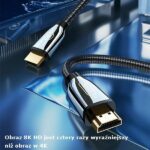 USAMS Kabel HDMI - HDMI 2.1 U67 3m 8Kczarny/black Ultra HD SJ498HD01 (US-SJ498) - imagine 3