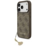 Guess 4G Charms Collection MagSafe case for iPhone 17 Pro brown