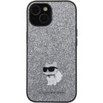 Karl Lagerfeld KLHCP15SGCNPSG iPhone 15/ 14 / 13 6.1" silver hardcase Fixed Glitter Choupett - imagine 3