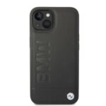 BMW BMHMP14SSLLBK iPhone 14 / 15 / 13 6.1" black hardcase Signature Logo Imprint Magsafe - imagine 3