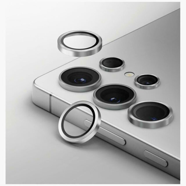 Glass for Camera UNIQ Optix Aluminium Camera Lens for Samsung Galaxy S25 Ultra silver - imagine 2