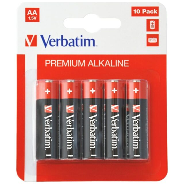Verbatim alkaline battery AA LR6 20pcs black 49877 - imagine 5