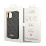 Guess GUHCP14SHG4SHK iPhone 14 / 15 / 13 6.1" black hard case 4G Vintage Gold Logo - imagine 8