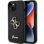 Guess GUHCP15MHG4SGK iPhone 15 Plus / 14 Plus 6.7" black hardcase Glitter Script Big 4G
