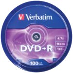DVD+R Disc Verbatim 4.7GB 16X 100pcs silver 43551 - imagine 2