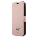 Guess GUFLBKP12SVSATMLPI iPhone 12 mini 5,4" pink book Saffiano